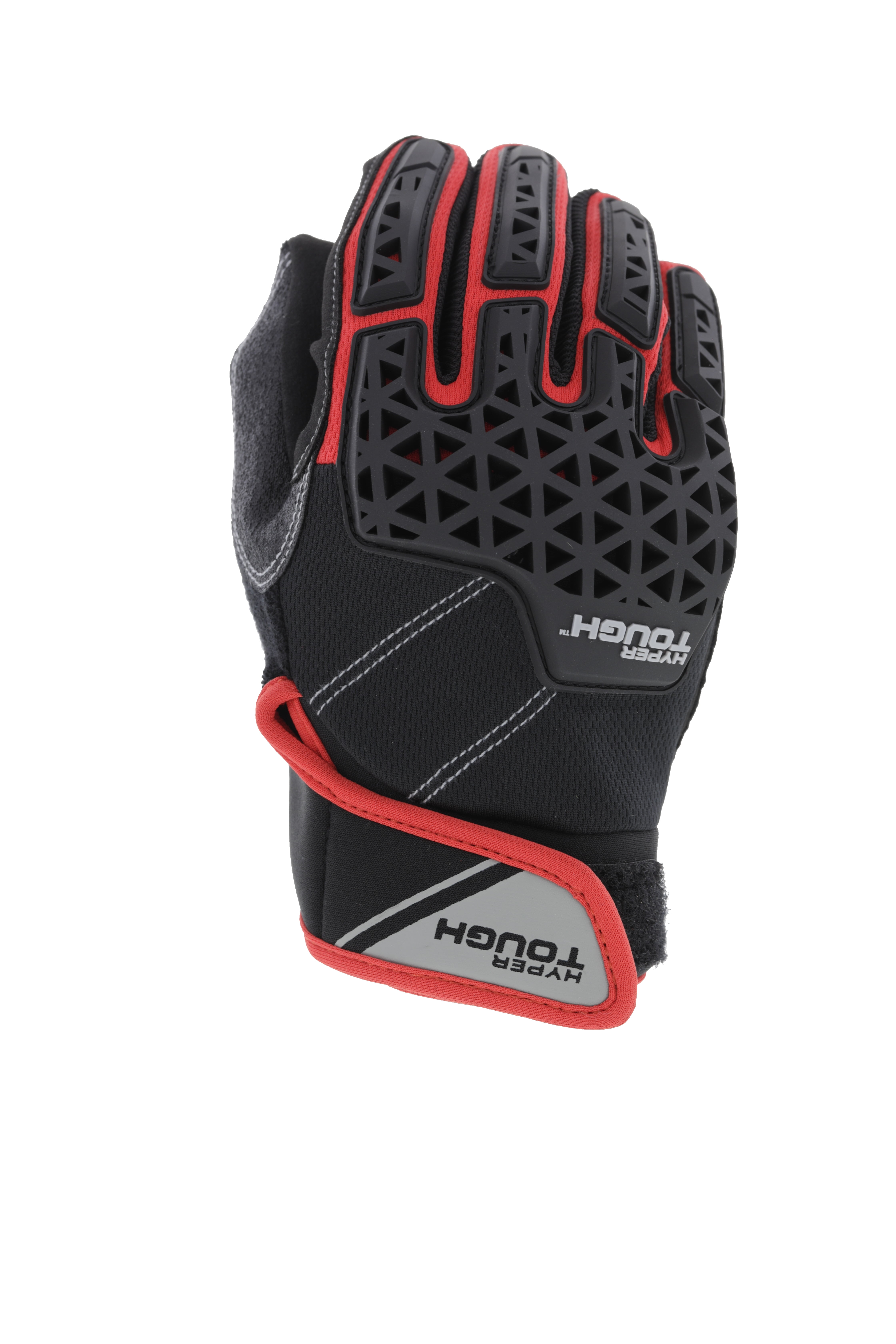 Hyper Tough High Performance Black Synthetic Leather Mechanic Gloves, Men's  Medium