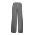 thumbnail image 5 of Daiosportswear Women’s Wide Leg Sweatpants Baggy Drawstring High Waisted Joggers Lounge Sweat Pants with Pockets Fall Dark Gray L(L), 5 of 5