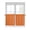 Orange, variant on Half Window Curtain 36 Inches Long, Orange Stripes Window Treatment Curtain Drapes, Simple Geometric Modern Monochrome Small Tier Curtains for Bathroom Over Sink, 27.5"x36", 2 Panels