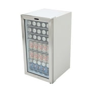 Whynter 3.3 Cubic Foot Beverage Center Fridge with Lock Stainless Steel