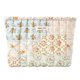 thumbnail image 1 of Bolsa de maquillaje Sminra, organizador acolchado de algodón con estampado floral, azul, 1 of 9