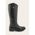 thumbnail image 1 of Frye Femmes MELISSA DOUBLE Semelle Bouton Cranté Noir/citronné Cuir Bruni Plat, 1 of 5