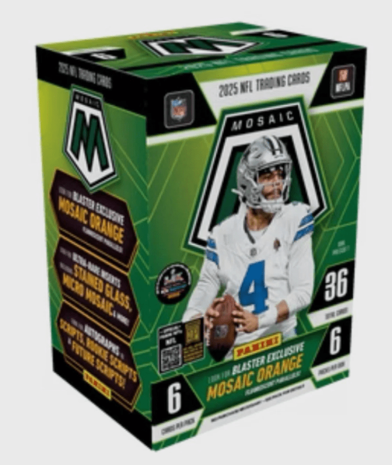 2025 Panini Mosaic Football Factory Sealed Blaster Box 36 Cards