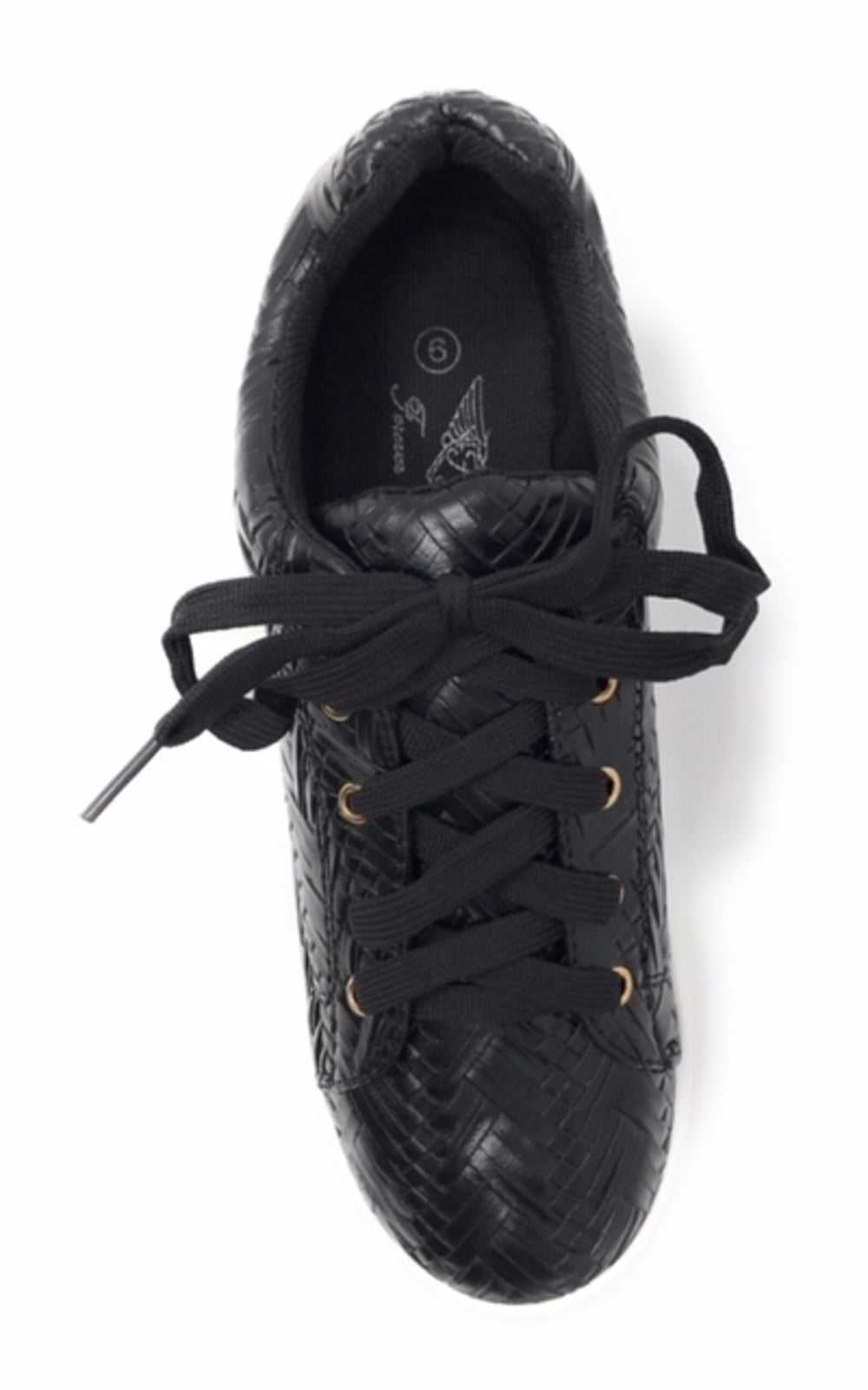 Forever Young Women's Metallic Weaved Textured Lace up Sneakers