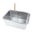 thumbnail image 2 of Cajas de arena para gatos para interiores, orinal para gatos, inodoro portátil de acero inoxidable, caja de arena para gatos a prueba de salpicaduras, SG Yinane Bandeja de arena para gatos, 2 of 8