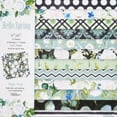 thumbnail image 1 of 24 hojas de papel para álbum de recortes con 12 estilos de flores, papel decorativo para manualidades florales, 1 of 3