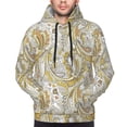 thumbnail image 4 of Hoodies for Men - Golden Paisley Long Sleeve Comfrt Men'S Fashion Hoodies & Sweatshirts, Sweatshirts for Men Hoodies Pullover Clothing Clothes with Pouch, 4 of 7