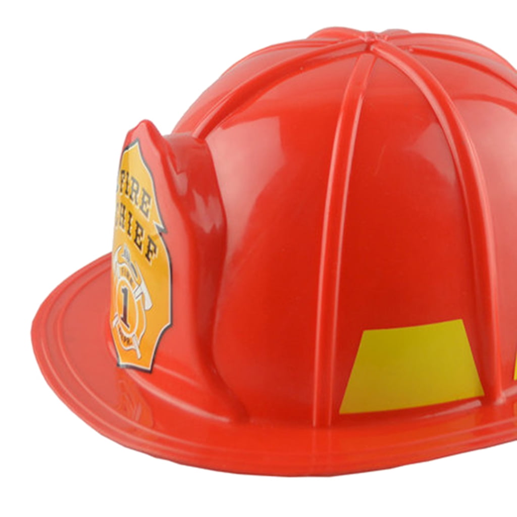 Simulation Fireman Safety Helmet Hat Cap Toy Kids Cosplay Prop Teaching Aids 