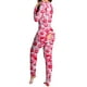 thumbnail image 2 of Mono de pijama Sexy para mujer, mono con botones en la espalda, trasero, trasero abierto, solapa, estampado de corazón, ropa de estar por casa, 2 of 4