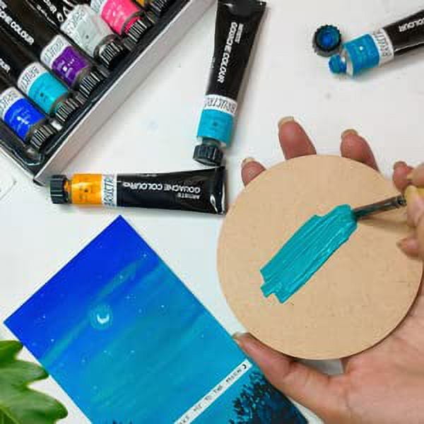 Brustro Artists Gouache Colour Set Of 12 Colours X 12Ml Tubes.