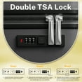 thumbnail image 3 of Luggage Sets 3 Piece Carry on Luggage with Spinner Wheels Hardshell Durable Suitcase with TSA Lock 20 24 28 inch Black, 3 of 8