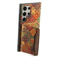 thumbnail image 3 of ELEHOLD for Samsung Galaxy S23 Ultra Leather Wallet Case,Cover with Retro Flower Pattern Built-in Card Slots Kickstand Shockproof Protective Phone Case for Samsung Galaxy S23 Ultra,Autumn, 3 of 6