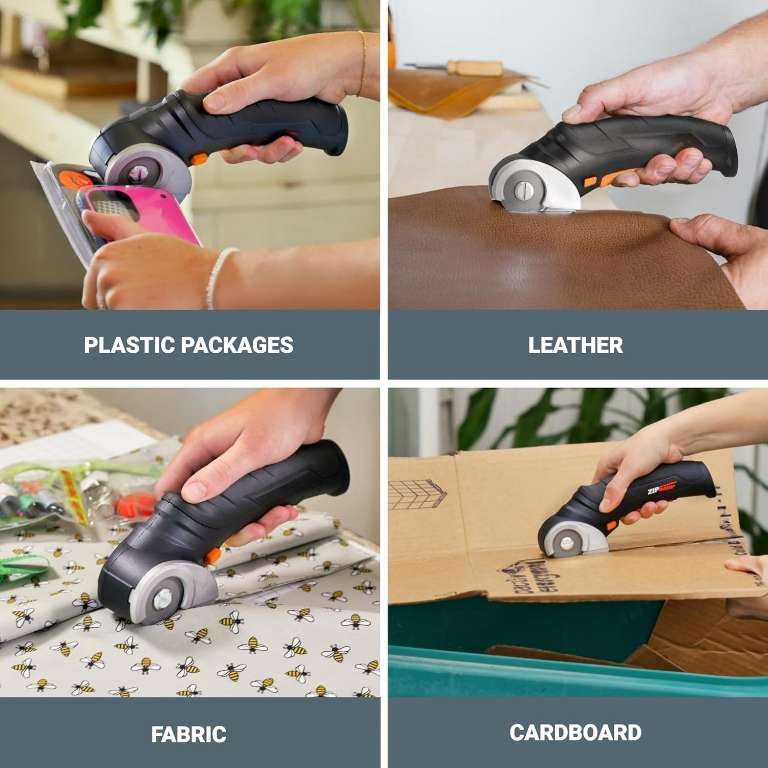 Cordless electric scissors, rechargeable cardboard box cutter, 4V strong fabric scissors