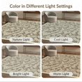 Neurtral Checkerd Rug ODIKA 2'x3' Ultra-Soft Accent Mat, Grid Neutral Interlocking Checkered ...