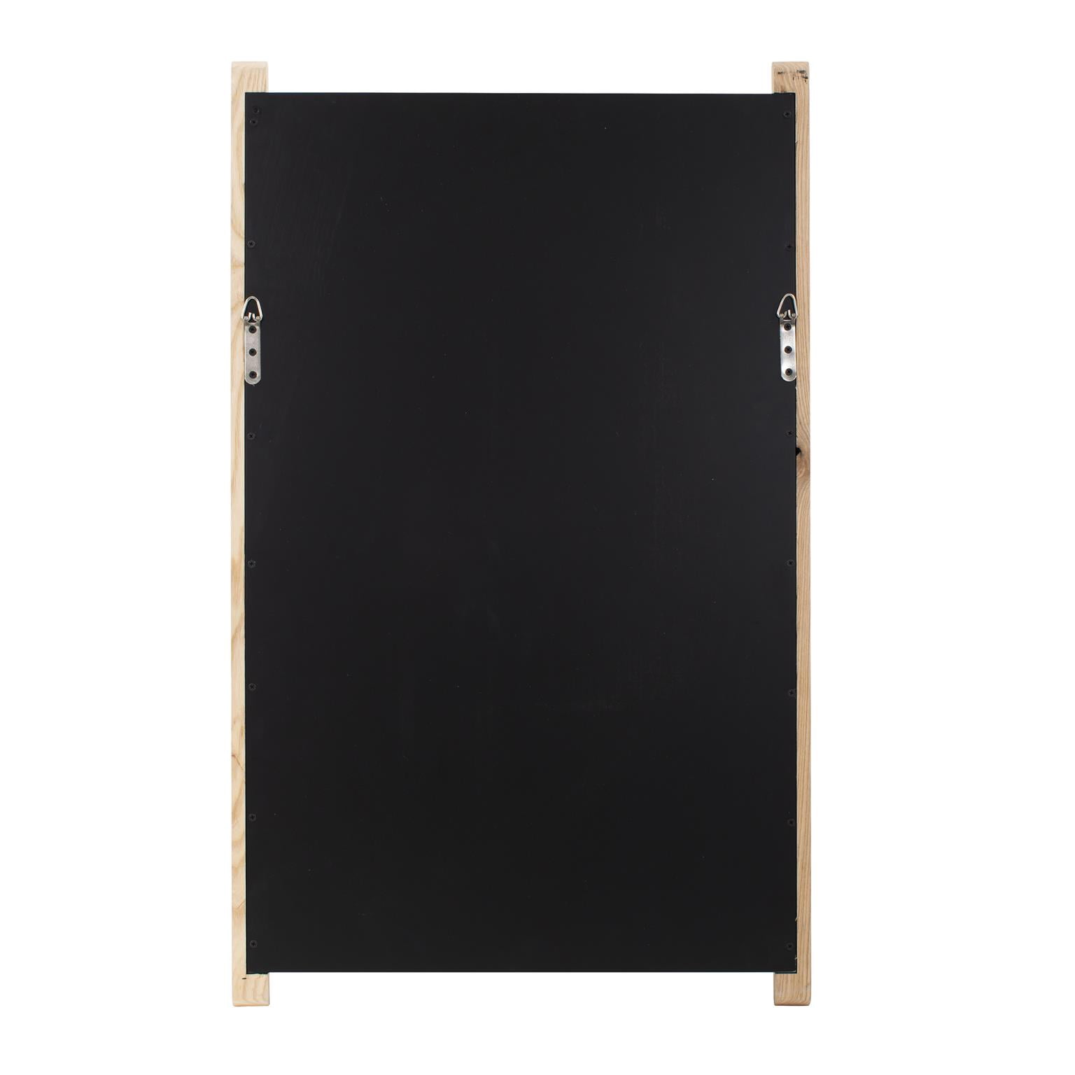 Tyler Dillon Rectangular Bleached Oak Side Framed Vanity Mirror - 40"H x 24"W