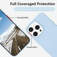 thumbnail image 4 of Compatible with iPhone 13 Pro Case Liquid Silicone Soft Gel Rubber Full Shockproof Protective Anti-Scratch Microfiber Lining Cushion Slim Phone Cover iPhone 13 Pro 6.1" 2021, Light Blue, 4 of 6