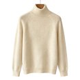 thumbnail image 3 of cocolona Solid Color Mock Neck Sweaters for Women Raglan Sleeve Basic Knit Sweater Fall Winter Warm Layer Sweater, 3 of 5