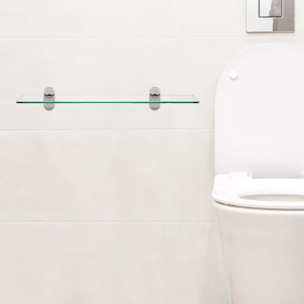 BESTYASH 2Ud Brackets Ajustables Para Estantes De Vidrio Y Madera Con Fijación En Pared Plata