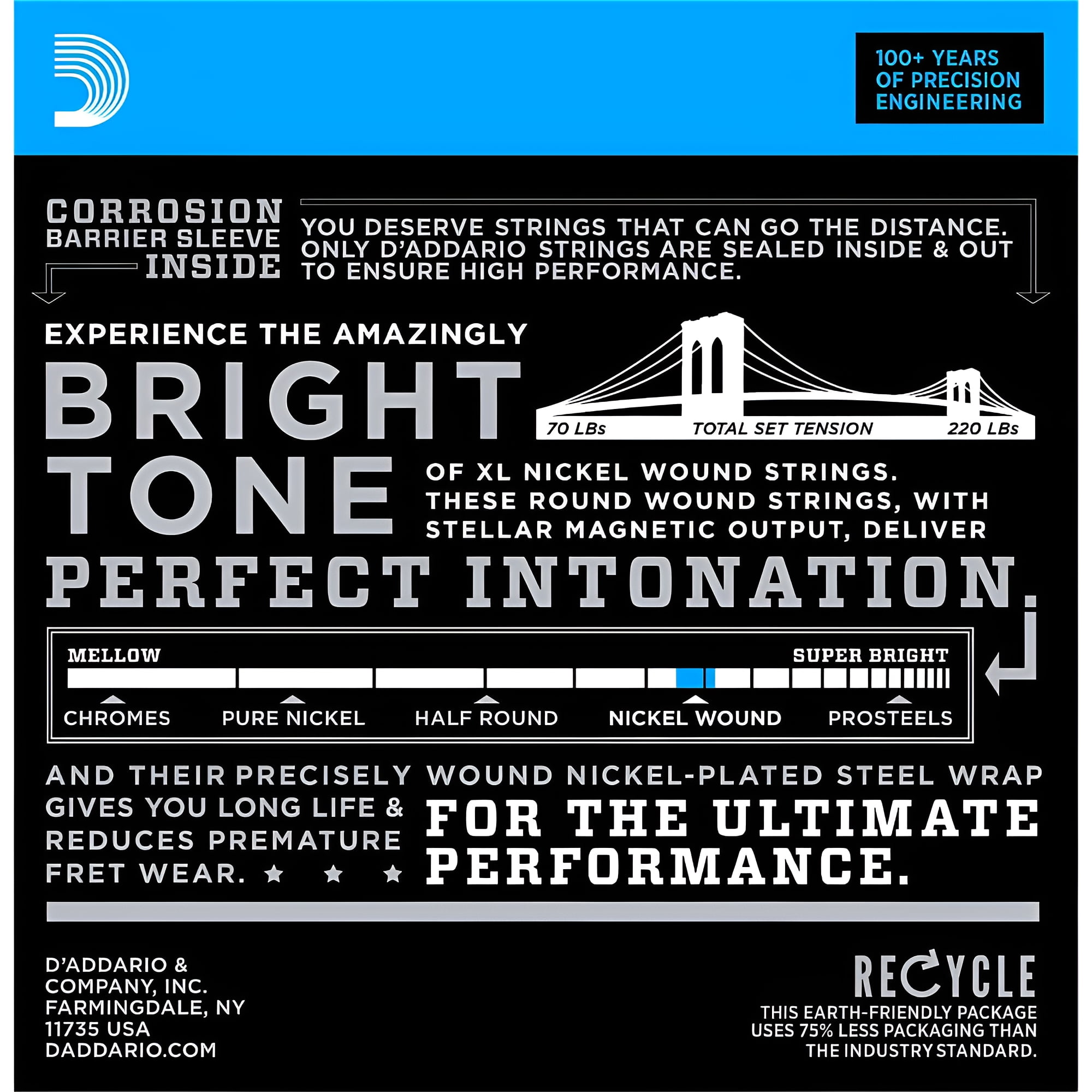 D'Addario EXL120-3D Nickel Wound Electric Guitar Strings, Super Light, 09-42, 3 Sets