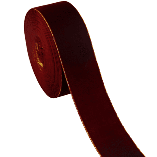 Mictong Velvet Ribbon, 1.50 inches wide and 10 yards long, Christmas Velvet Ribbon, Retro Velvet Ribbon, suitable for holiday Christmas ribbons, crafts and gift packaging, 1 piece, Wine red