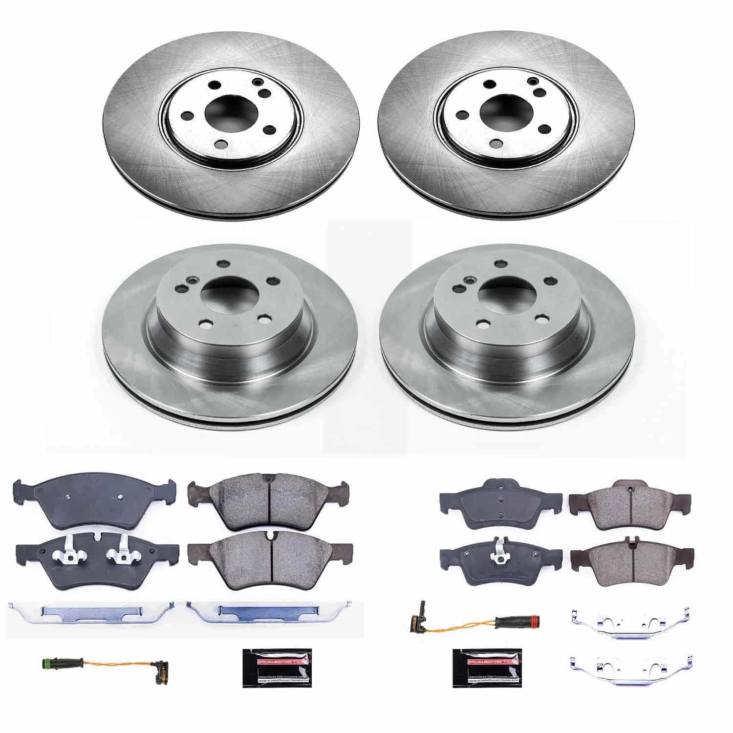 PowerStop Front and Rear Stock Replacement Brake Pad and Rotor Kit Fits: MERCEDES-BENZ Select Models KOE7761