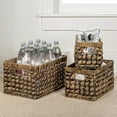 thumbnail image 4 of happimess Hayden Bohemian Cottage Hand-Woven Hyacinth Rectangular Nesting Baskets with Handles, Brown (Set of 3), BSK2012B-3SET, 4 of 7