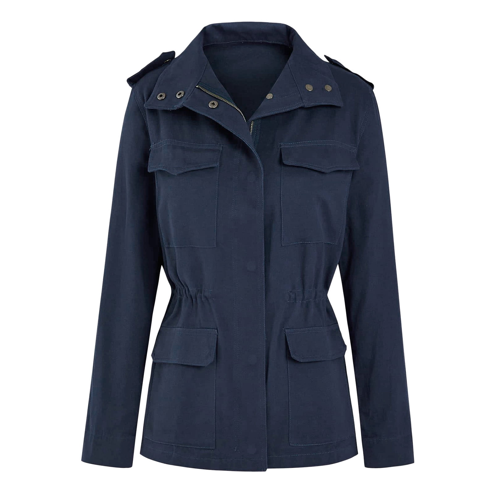 Soft-touch crossover high neck jacket - Women\u0027s fashion 2way 