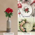 thumbnail image 2 of Artificial Leaves For Roses Decorations - 36 Silk Green Roses Flowers Leaf With Realistic Vines Fl, 2 of 5