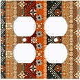thumbnail image 3 of Metal Light Switch Plate Outlet Cover Colorful Ethnic Aztec Tribal Pattern SFR052, 3 of 13