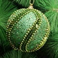 thumbnail image 2 of Flybaeast - Bolas colgantes navideñas con purpurina y diamantes de imitación para árbol de Navidad, 8 cm (verde), 2 of 3