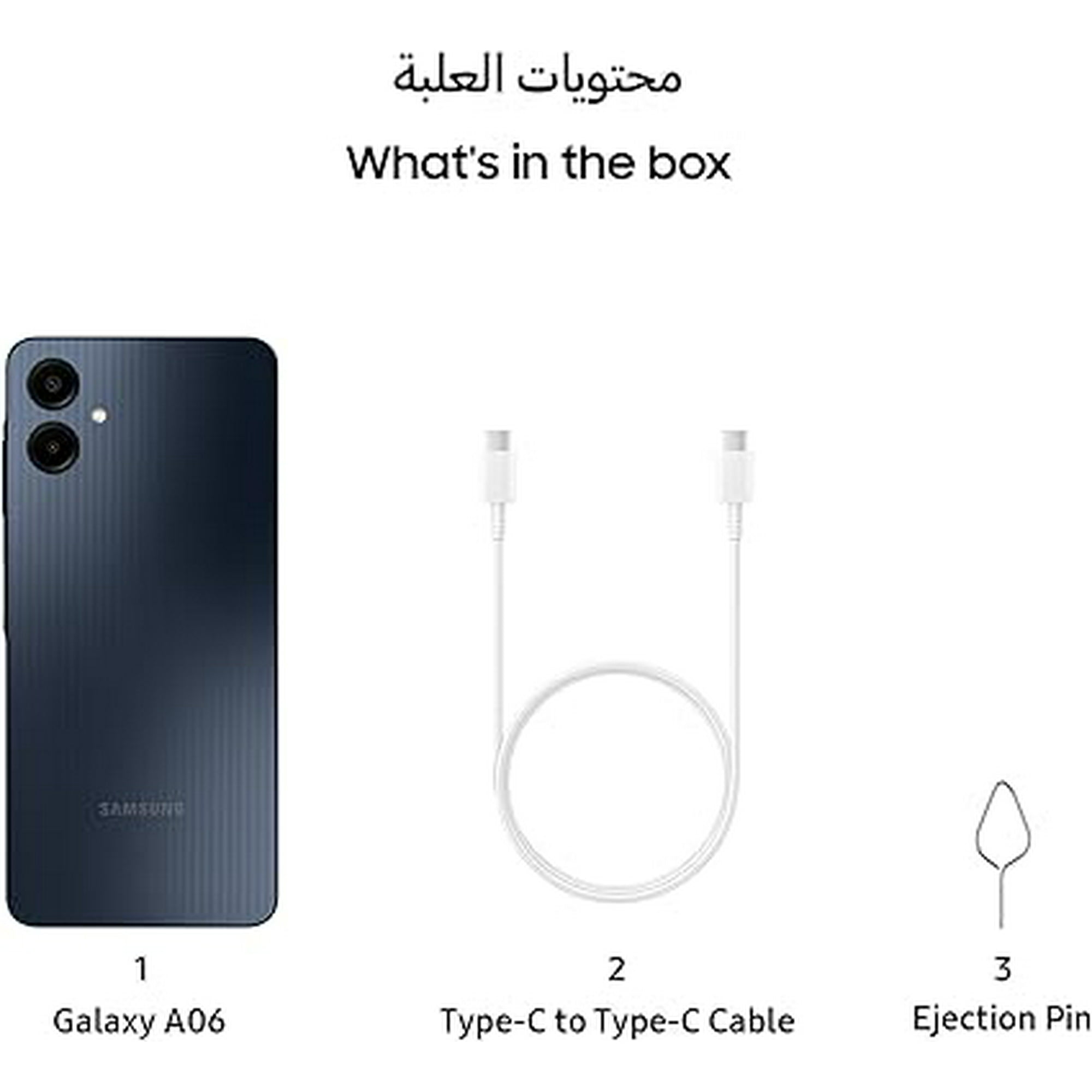 Samsung Galaxy A06 本体 ブラック 4GB SAMSUNG Galaxy A06 4G LTE (64GB + 4GB) Factory Unlocked 6.7