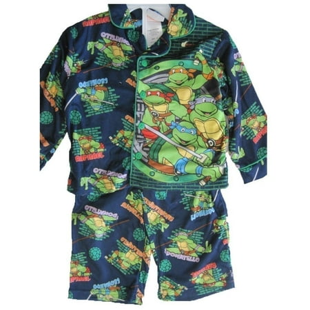 Little Boys Navy Teenage Mutant Ninja Turtles 2 Pc Pajama Set 2T-4T