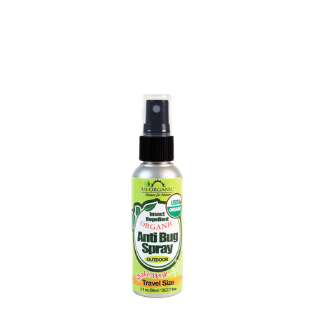 US Organic Anti Bug Spray - Travel Size 2 oz