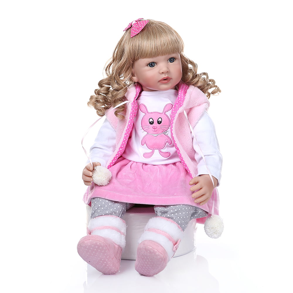 Details about   US 24" Beautiful Simulation Long Hair Girl Wearing a Deer Dress Doll Toys Gift 