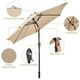 thumbnail image 7 of Gymax 9 ft Outdoor Patio Market Table Umbrella Garden Yard w/ Crank 6 Ribs Beige, 7 of 7