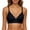 Black, variant on Womens Jelly Bras Push Up Enhancer Bra for Small Bust Peach Shape Smooth Wireless Side Support Deep V Plunge Loungewear Green M