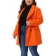 thumbnail image 4 of Abrigo largo de doble botonadura con solapa muesca para mujer de tallas grandes Agnes Orinda para un estilo elegante en invierno 1X Naranja, 4 of 6