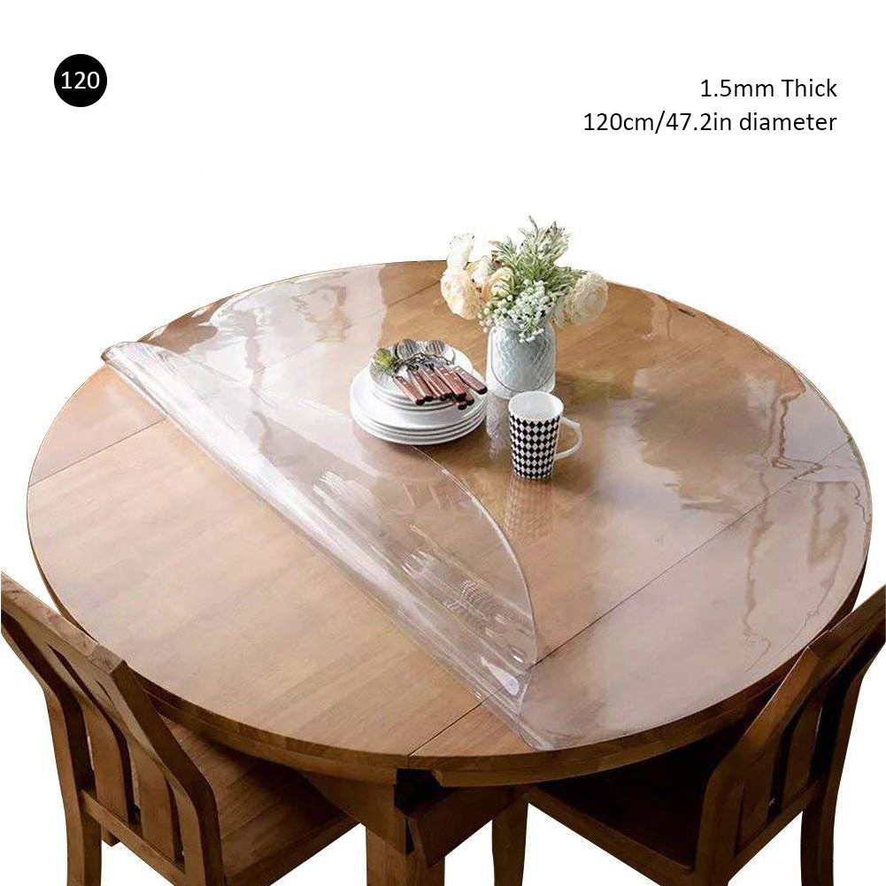 Crystal Clear Table Top Protector Plastic Tablecloth Kitchen Crystal Clear Table Top Protector Plastic Tablecloth Kitchen