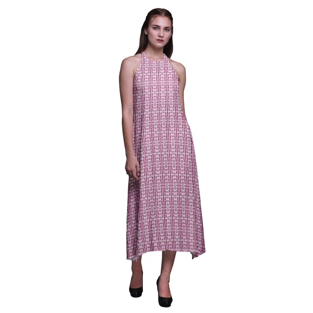 Bimba Robe Dos Nu d'Été Teinture sur Nœuds pour Femmes - Moyen