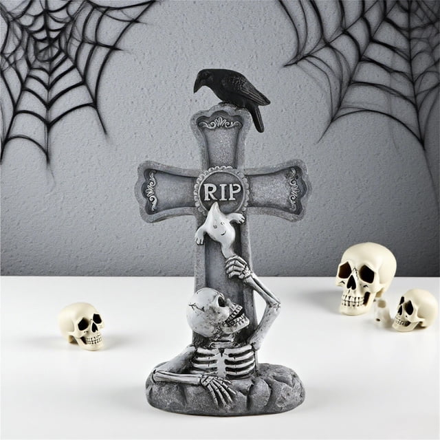 JJKBVCLO Halloween RIP Skeleton Yard Signs | Display | Halloween Skeleton | Resin Skeleton Yard Sign For Outdoor Decorations Cemetery