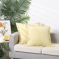 thumbnail image 6 of REGALWOVEN Set of 2 Solid Corduroy Striped Throw Pillow Covers, Wide Bordered Decorative Cushion Case for Home Decorations Yellow 18" x 18", 6 of 6