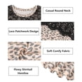 thumbnail image 6 of CASSIE LIZ Plus Size Sweatshirts 5X Long Sleeve Womens Tops Fall Crew Neck Khaki Leopard Print Shirts Fashion Lace Cheetah Loose Fit Tunics Winter Blouses Casual Pullovers 5XL 26W 28W, 6 of 7