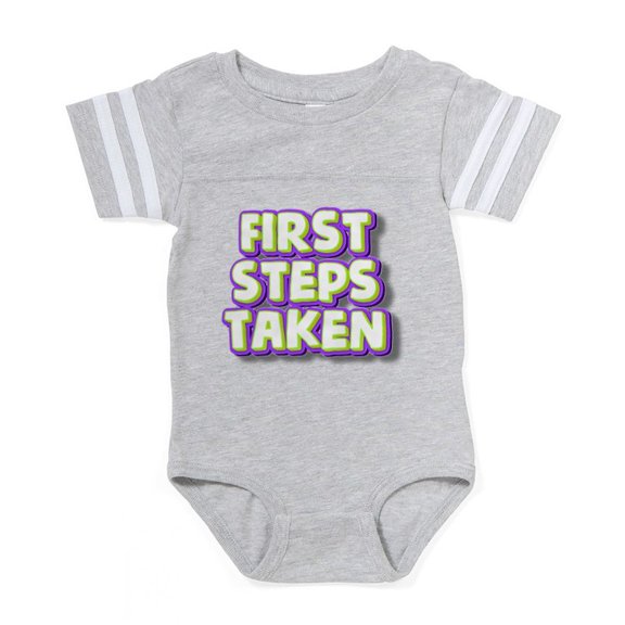 CafePress - First Steps Taken - Cute Infant Baby Football Bodysuit