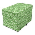 thumbnail image 1 of Irish Dog Crate Cover, Gaelic Nature Garden Theme Spring Clovers with Hearts Freshness, Easy to Use Pet Kennel Cover for Medium Large Dogs, 35" x 23" x 27", Lime Green Pistachio, by Ambesonne, 1 of 6
