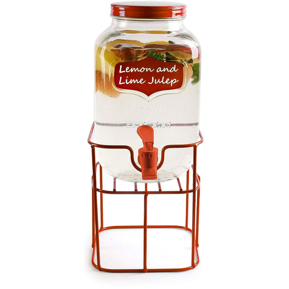 Circleware Yorkshire Mini Chalkboard Beverage Dispenser with Lid and