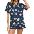 thumbnail image 1 of GDREDA Ensemble de Pyjama pour Femmes Mode Décontractée Pâques Lapin Impression Numérique 3D Pyjama Court Pantalon Ensemble de Pyjama pour Femmes Blanc,S, 1 of 4