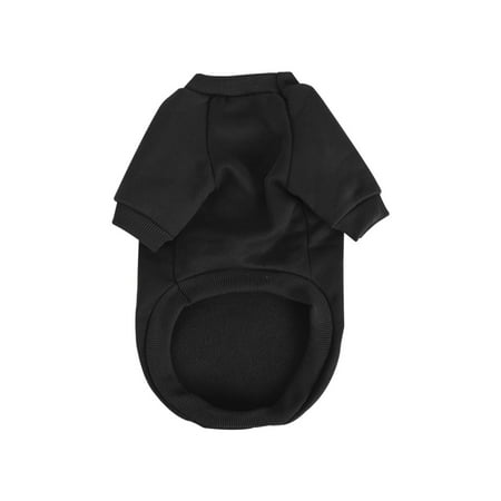 Dog Fleece - Cotton Dog Sweatshirt Pet WinterClothes Fleece Lined Warm Coat Black XXL