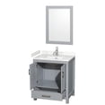 thumbnail image 2 of Wyndham Collection Sheffield 30" Metal Single Bathroom Vanity in Gray/White, 2 of 4