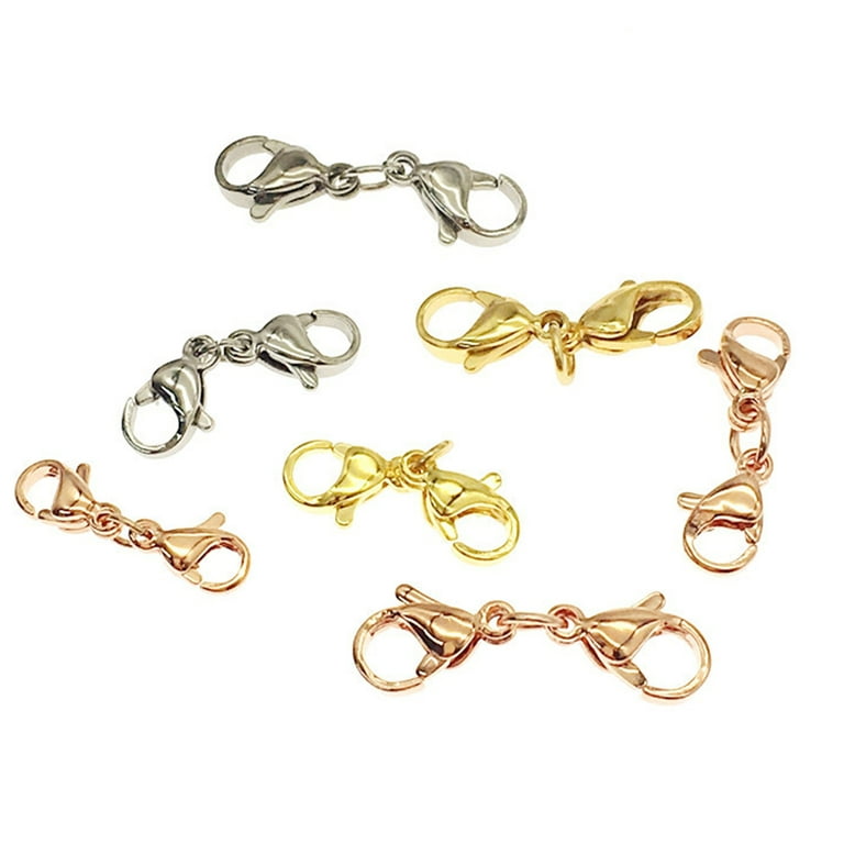 10x Small Bracelet Extender Necklace Shortener Clasp Bracelet Necklace Extender, Women's, Gold