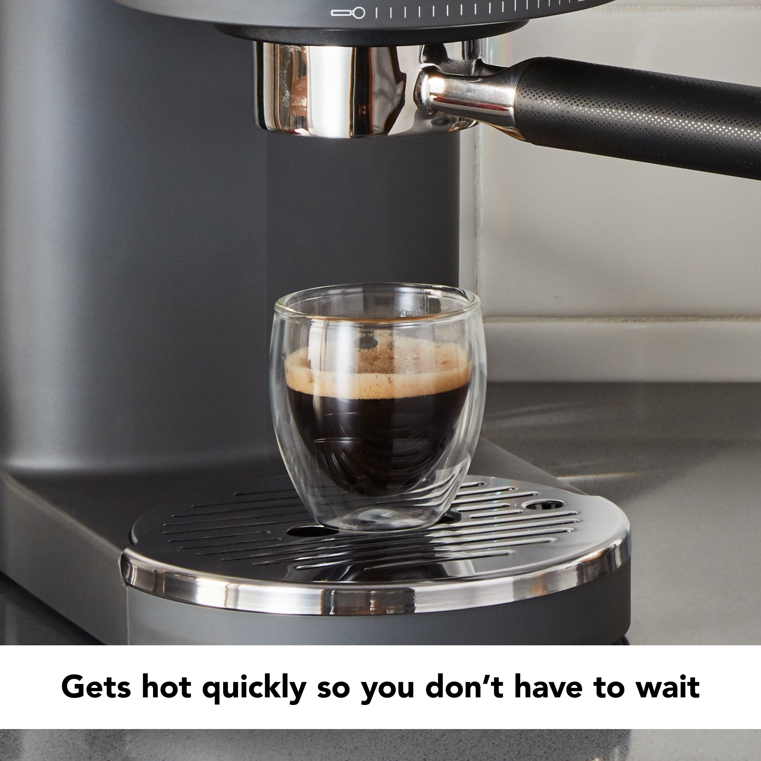 KitchenAid Semi-Automatic Espresso Machine, Charcoal Grey, KES6403